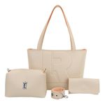 Bolsas Femininas Shopper Kit + Necessaire + Carteira Lr 018