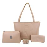 Bolsas Femininas Shopper Kit + Necessaire + Carteira Lr 018