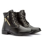 Bota Cano Curto Feminina Com Cadarço 33 ao 44 