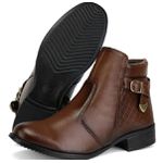 Bota Cano Curto Feminina Com Zíper 33 ao 44