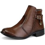 Bota Cano Curto Feminina Com Zíper 33 ao 44