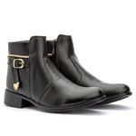 Bota Cano Curto Feminina Com Zíper 33 ao 44