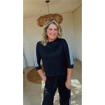 Conjunto Moletinho Listrado Luana Preto