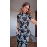 Blusa Cropped Tigres Estampado