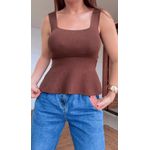 Blusa Peplum Lizzie Marrom