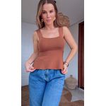 Blusa Peplum Lizzie Caramelo