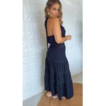 Vestido Frente Unica Tranças Chiclé Preto