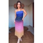 Vestido Tule Degrade Latina Estampado