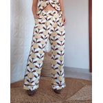 Calça Reta Banana Decorada Estampado