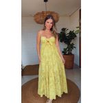 Vestido Laise Artesanal Amarelo
