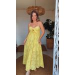 Vestido Laise Artesanal Amarelo