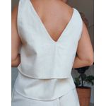 Conjunto Chiclé Regata E Short Básico Luiza Creme