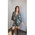 Vestido Curto Lenço Onça Mística Estampado