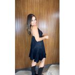 Vestido Nesgas Alçinhas Preto