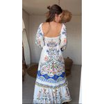 Vestido Manga Sonho Guarana Estampado