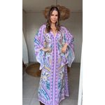 Vestido Longo Tapete De Tucano Estampado