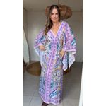 Vestido Longo Tapete De Tucano Estampado