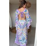 Vestido Longo Tapete De Tucano Estampado