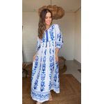 Vestido Manga Longa Antônia Estampado