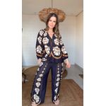 Bata Flor Bordada Estampado