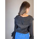 Camisa Cropped Bababados Preto