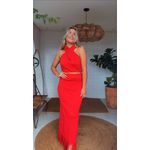 Conjunto Franja Leticia Vermelha