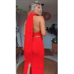 Conjunto Franja Leticia Vermelha