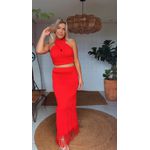Conjunto Franja Leticia Vermelha
