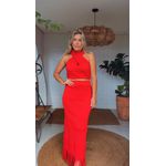 Conjunto Franja Leticia Vermelha