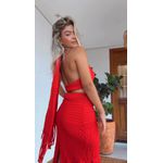 Conjunto Franja Leticia Vermelha