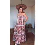 Vestido Cropped Jardim De Flor Estampado