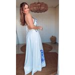 Vestido Longo Borboleta De Porcelana Estampado