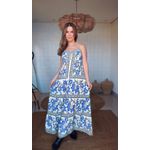 Vestido Longo Jardim Chintz Estampado