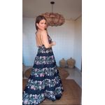 Vestido Longo Jardim Maravilhoso Estampado