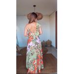 Vestido Babado Patch Floral Delhi Estampado