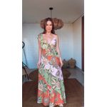 Vestido Babado Patch Floral Delhi Estampado