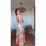 Vestido Babado Patch Floral Delhi Estampado