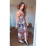 Vestido Cropped Borboleta Retro Estampado
