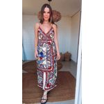 Vestido Cropped Borboleta Retro Estampado