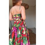 Vestido Assimétrico Folhagem Estampado