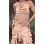 Vestido Babados Jás Chiclê Bege 