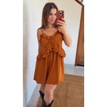 Vestido Curto Alça Caramelo