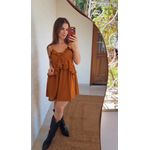 Vestido Curto Alça Caramelo