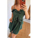 Vestido Curto Alça Verde Militar 