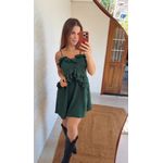 Vestido Curto Alça Verde Militar 