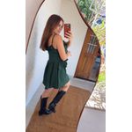Vestido Curto Alça Verde Militar 