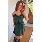 Vestido Curto Alça Verde Militar 
