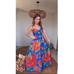Vestido Marias Rosas Pintadas Estampado