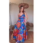 Vestido Marias Rosas Pintadas Estampado