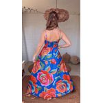 Vestido Marias Rosas Pintadas Estampado